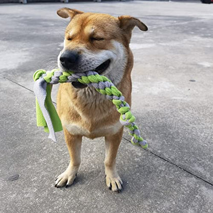 Dewonch Dog Fleece Rope Teaser Toy as Replacement to Chase and Tug (B-2PCS) - style: B-2PCS