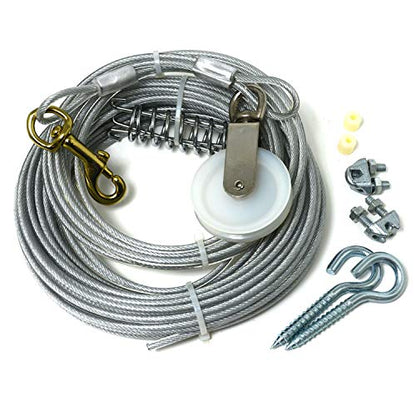 Four Paws Heavy Weight Tie Out Cable Silver 20 Feet - size: 20 Feet