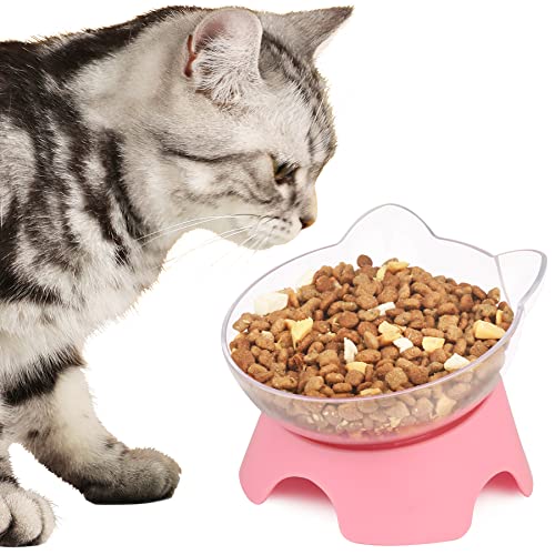 MILIFUN Raised Cat Food Bowls with Stand, Cat Dishes for Food or Water, Tilted Bowl, Pet Dish with Stand