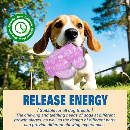 Monkey Dog Chew Toy, Indestructible Dog Rubber Toy for Medium & Large Dogs, Tough No Stuffing Puzzle Toy, Anxiety Relief & Dental Care, Interactive Cognitive Toy, 4.92inch (Pink) - color: PINK
