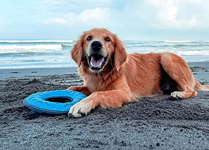 Tuff Pupper SuperChewy Tough Floating Dog Water Toy Strong Natural Rubber | Great Dog Fetch Toy | Pool Swimming Toy for Puppy| Durable Training Toy for Non-Aggressive Chewers