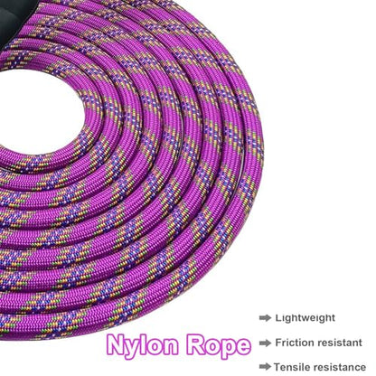 30ft Long Dog Leash, 6/8/10/15/20/30 FT Dog Lead Recall Training, Soft Padded Handle Thick Nylon Rope Leash for Large Medium Dogs Pets (30ft * 1/2", Purple) - color: purple, size: 1/2" * 30'