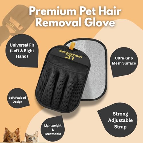 2 PCS Electrostatic Pet Hair Removal Glove for Laundry Best Dog Hair Remover Glove Magic Brush for Pet Fur Removal on Couch Use for Cat Grooming Supplies Dog Grooming Tool