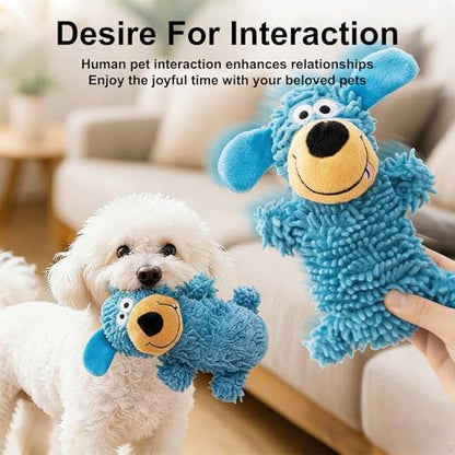 Squeaky Dog Toys for Aggressive Chewers, Tough Durable Chew Toy for Small Medium Large Dogs, Interactive Dog Toys to Keep Them Busy, Stuffed Plush Pet Stimulation Toy Gift, Mop Dogs