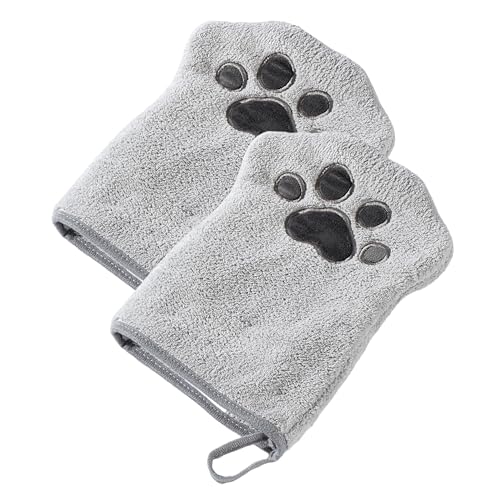 Muddi Mitt Microfiber Reusable Pet Wipes Grooming Towel Glove | Machine-Washable, Soft, Double-Sided Bath Mitt Replaces Wipes | Dirt Odor Removal | Gentle Paw Coat Cleaner | Dogs & Cats (A Pair) - style: A Pair