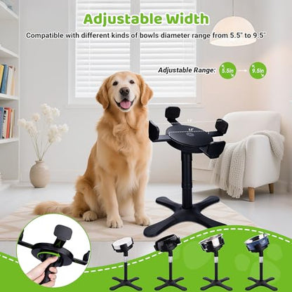 Dog Bowls Elevated Adjustable Stand, Raised Bowl with 3 Heights & Tilted Feeding Stand, Compatible with Various Bowls, for Medium & Large Breeds (1 Pack) Black - size: Dog Bowl Stand 1 Pack Black