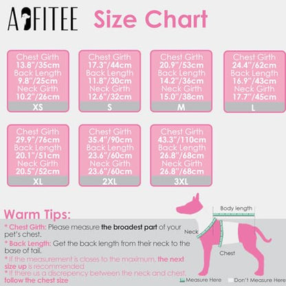 AOFITEE Dog Coat, Warm Dog Jacket with Harness Built-in, Waterproof Medium Dogs Cold Weather Coat with Zipper, Reflective Fleece Lined Pet Snow Jackets for Pug, Jack Russell, Boston Terrier, HotPink M - color: RoseRed, size: Medium