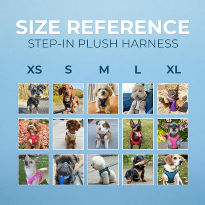 Best Pet Supplies Voyager Step-in Plush Dog Harness - Soft, Step in Vest Harness and Reflective Dog 5 ft Leash Combo with Neoprene Handle for Small and Medium Dogs, Red Plush, XL - color: Harness Leash Set (Red Plush), size: XL (Chest: 20.5 - 23")