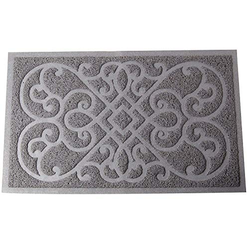 PetLike Cat Litter Box Mat, Thick Kitty Litter Trapping Mat, Durable,Waterproof &Washable with Non-Slip Backing, Soft on Kitty Paws and Easy to Clean, BPA Free - color: Light Grey, size: 30x18