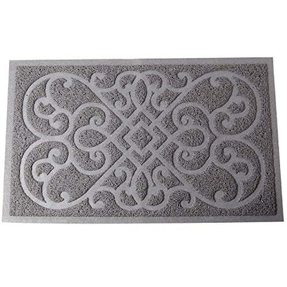 PetLike Cat Litter Box Mat, Thick Kitty Litter Trapping Mat, Durable,Waterproof &Washable with Non-Slip Backing, Soft on Kitty Paws and Easy to Clean, BPA Free - color: Light Grey, size: 30x18