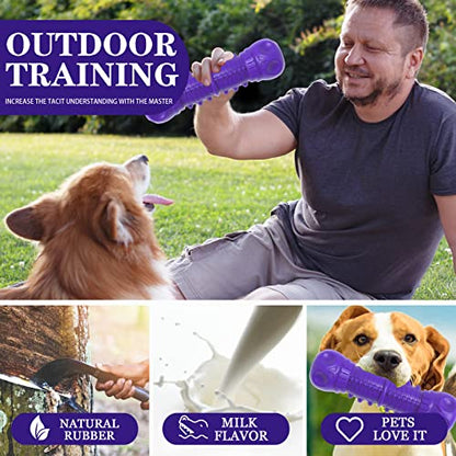 ZIKATON Dog Squeaky Toys for Aggressive Chewers, Durable Chew Toys for Large Medium Breed Dog, Dog Toys, Tough Durable Dogs Toys with Natural Rubber - color: A Violet