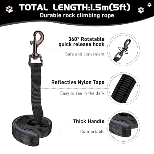 Soft Mesh Dog Harness and Leash Set, No Pull Puppy Harness and Leash Set, Reflective Step in Harness for Small Medium Dogs, Easy Walk Escape Proof Vest Harnesses (Black, M) - color: Black, size: M