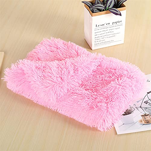 Pet Faux Fur Calming Blanket Soft Dog Cat Protector with Two-Side Fur, Thick Shaggy Bed Throws Pet Blankets Soft Fuzzy Microfibe Cat Throw Bed Couch Washable 22"x14" Inch Pink - color: Pink, size: 22"x14" Inch