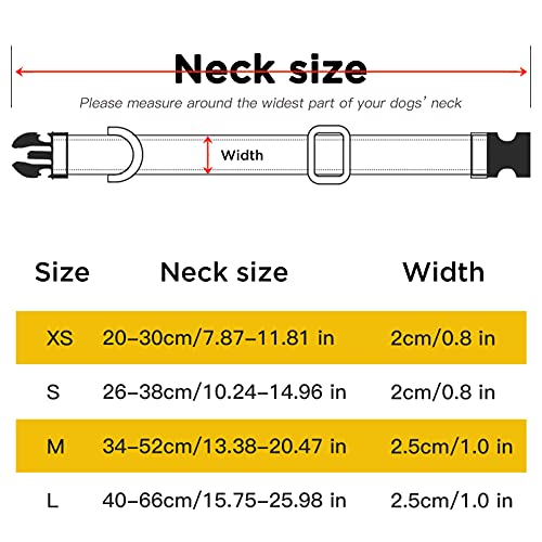 HEELE Dog Collar, Reflective Dog Collar, Soft Neoprene Padded Breathable Nylon Pet Collar Adjustable for Small Dogs, Pink, S(10.23-14.96") - color: Pink, size: Small (10.23-14.96")