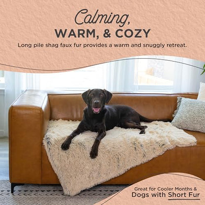 Best Friends by Sheri Calming Shag Dog Blanket – Ultra Soft Faux Fur Pet Throw, Anxiety-Relief, Lightweight Warm Bed Cover for Dogs and Cats, Machine Washable, Taupe, 40" x 50" - color: Taupe, size: 40" x 50"
