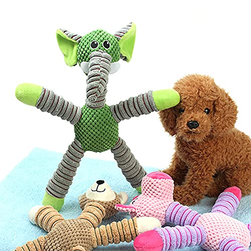 Chew Toys for Dogs, Durable Fabric Soft Heavy Duty Dog Toys Small Dogs,Interactive Cute Indestructible Heavy Duty Dog Toy for Puppy Small Medium Breeds Teething Anxiety Relief Playing Home Indoor - color: Green