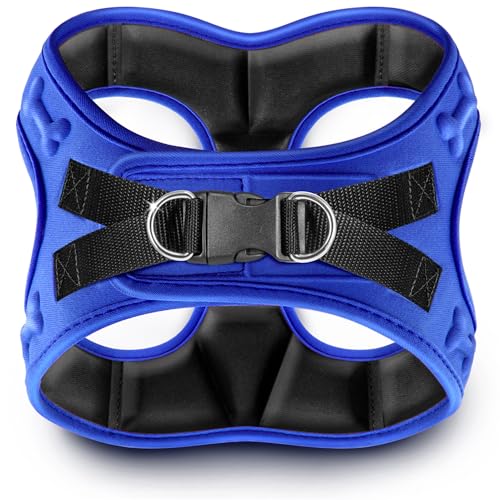 Comfort Fit No Pull Dog Harness – Adjustable Step-in Vest for Small, Medium & Large Dogs, Soft Padded with Leash Clips, Reflective Straps & Handle - color: Blue, size: XS (Chest 13"-14.5")