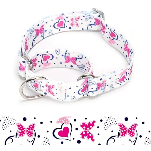 Martingale Dog Collars - Flower Multicolor Cute Patterns, Adjustable Nylon Training Dog Collar Suitable for Boy and Girl Dogs Medium Large Dogs (19, M) - color: 19, size: M