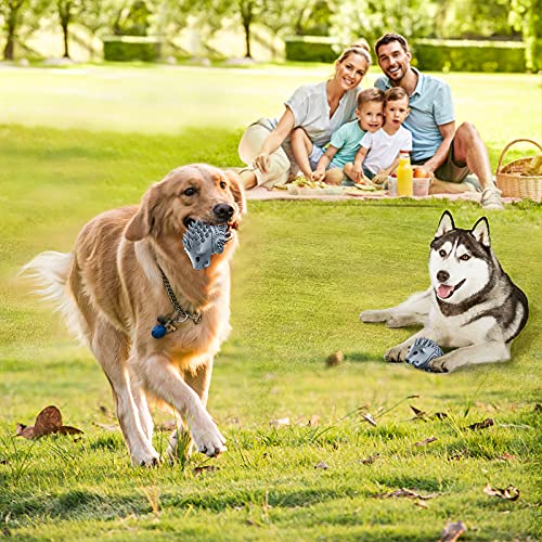 Dog Chew Toys for Aggressive Chewers,Larg Dog Bones Toys,Dog Toys for Indestructible Squeaky Chewers,Clean Teeth Non Toxic Environmentally Friendly,100% Natural Rubber&Milk Flavor - color: Gray