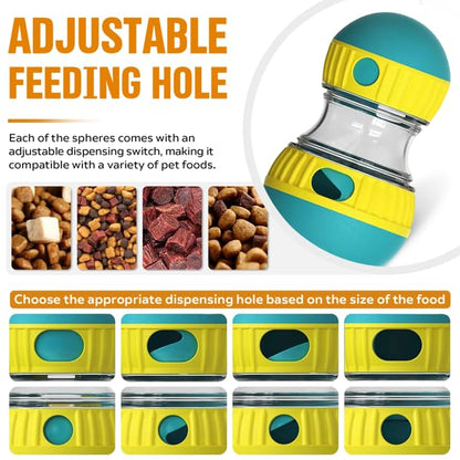 Interactive Dog Treat Ball – Adjustable Treat Dispensing Puzzle Toy, Slow Feeder & Mental Stimulation Toy for Small, Medium & Large Dogs