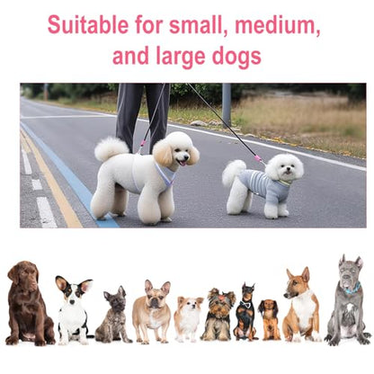 Double Dog Leash for Two Dogs,Dual Hands Free Dog Leashes,360 Swivel No Tangle Walking Leash,Soft Padded Handle,Adjustable Crossbody Waist Rope for Small Medium Large Dogs,Black - color: Black
