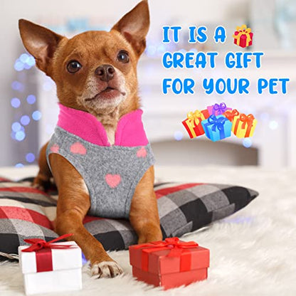 Reginary 10 Pack Small Dog Sweaters Fleece Pet Dog Clothes with Leash Ring Soft Warm Winter Puppy Plaid Shirt(Stylish) - size: Small,3.3-5.5 lb, style: Stylish