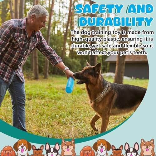 Blueweenly 4 Pcs Dog Bumper Toy for Water Retrieving Plastic Puppy Training Dummy Dog Float Toy Lightweight for Float on The Water Pool Outdoor Training Hunting Fetching (Blue) - color: Blue