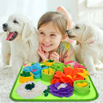 Snuffle Mat for Dogs, Sniff Mat Slow Feeding Mat for Small Pets Cats, Rabbits - Help Stress Relief and Training - Stimulate Your Pet's Foraging Skills! (Bright Green) - color: Bright Green