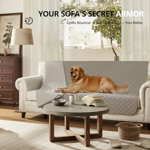 gogobunny Waterproof Dog Bed Cover Pet Blanket for Furniture Bed Couch Sofa Reversible (Dark Stone/Light Stone, 30x30 Inch (Pack of 1)) - color: Dark Stone/Light Stone, size: 30x30 Inch (Pack of 1)