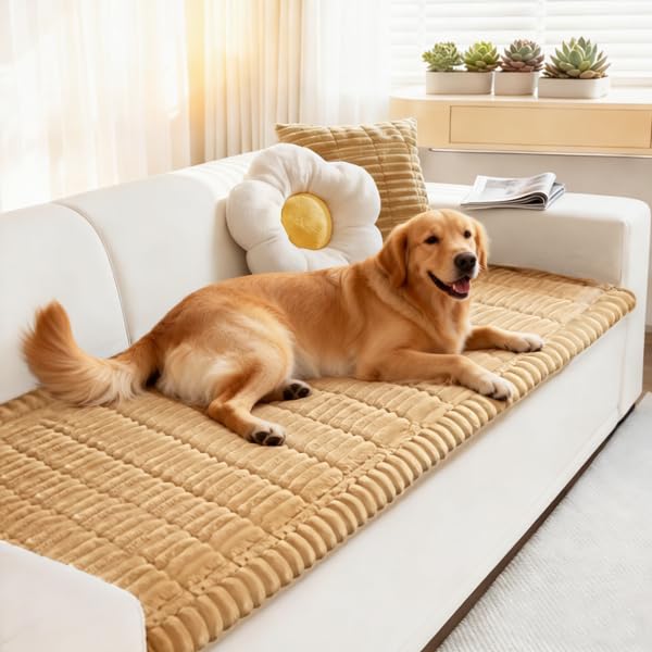 Backseat Pet Bed Mat Fuzzy Dog Seat Cover for Car Back Seat, Soft & Cozy Dogs Blanket, Washable Travel Pet Mat Seat Cover Protector Fit for Backseat Extenders of Cars, SUV, Truck(Brown, 27"x59") - color: Brown