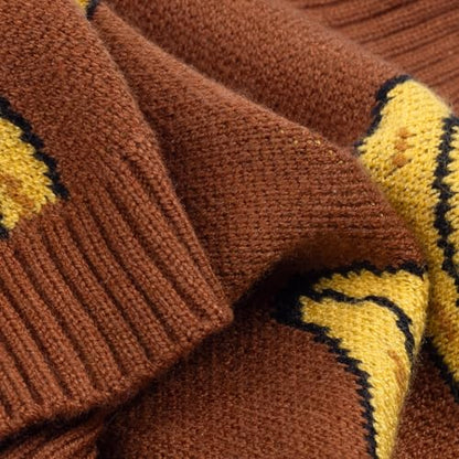 Fitwarm Banana Dog Sweater, Thermal Dog Winter Clothes for Small Dogs Boy Girl, Pet Outfit, Brown, Yellow, Medium - color: Banana, size: Medium