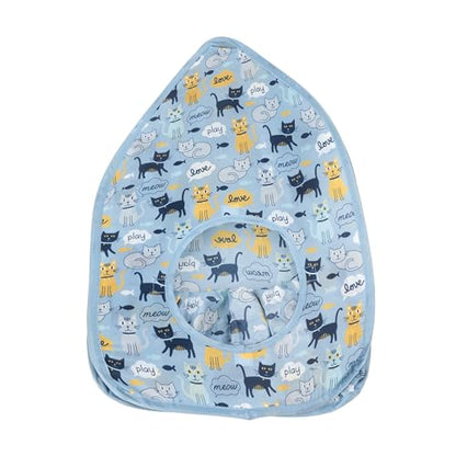 Kitty City Cat Print Pop-Up Cat Play House, Collapsible Indoor Cat Hideout with Peekaboo Openings, Lightweight Foldable Cat Cube for Play & Lounging, Blue - color: I) Cat Print Tent House (Blue)