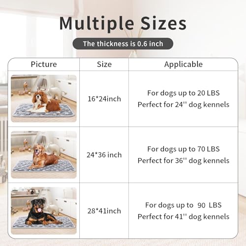 Dog Crate Mats, Soft Reversible Dog Bed Mat, Cat Mat - 24x16 Inch, Short Plush Pet Mat Crate Mat for Small Dogs, 0.6-inch Thick Thin Dog Mat, Machine Washable Ideal for 24-Inch Dog Crates - color: Grey Heart Shape, size: 24.0"L x 16.0"W x 0.6"Th
