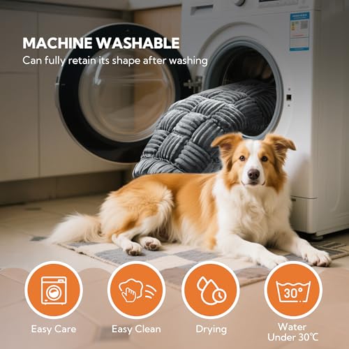 Backseat Pet Bed Mat,Dog Bed for Car,Fuzzy Dog Seat Cover for Car Back Seat, Non-Slip Travel Pet Mat, Fit for Backseat Extenders and Seat Covers(Gray) - color: Gray