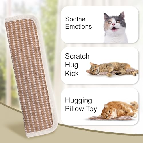 PAZ'S GIFT Cat Toy Kicky Pillow with Catnip, Interactive Indoor Scratching Design for Claw and Teeth Sharpening