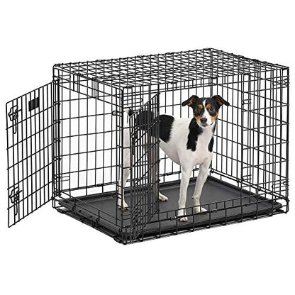 MidWest Homes for Pets Ultima Pro Heavy-Duty 30-Inch Dog Crate, Ultra-Strong Steel Double Door Pet Cage for Medium-Sized Breeds, Accessories Included - size: 30.7"L x 19.3"W x 21.5"H