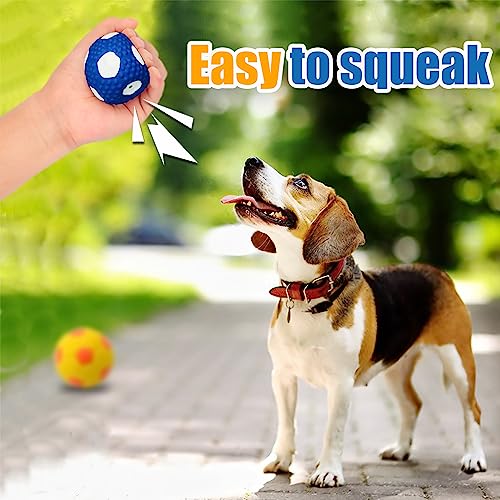Soft Squeaky Dog Ball 2.56”, Latex Squeaky Dog Toys for Medium Dogs and Small Dogs to Fetch, Chase 3pcs for Small, Medium Breeds