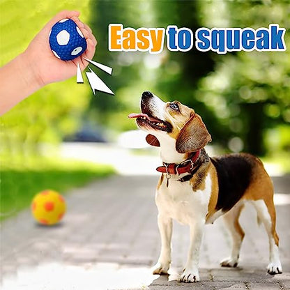 Soft Squeaky Dog Ball 2.56”, Latex Squeaky Dog Toys for Medium Dogs and Small Dogs to Fetch, Chase 3pcs for Small, Medium Breeds