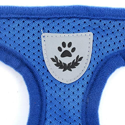 Zunea Dog Harness & Leash Set - Small Dogs & Cats (7-11lbs), Blue, Mesh, Reflective, Adjustable, No Pull, Quick Release, Step-in Vest Harness - color: Blue, size: M (Chest:15.5 Inch, for 7-11lbs)