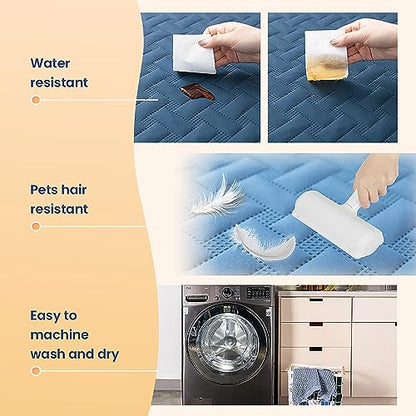 gogobunny 100% Double Sided Waterproof Dog Blanket Soft Pet Bed Cover Reversible Protect Furniture Couch Sofa Car for Puppy Cat Kids (Dark Blue/Light Blue, 30x70 Inch (Pack of 1)) - color: Dark Blue/Light Blue, size: 30x70 Inch (Pack of 1)
