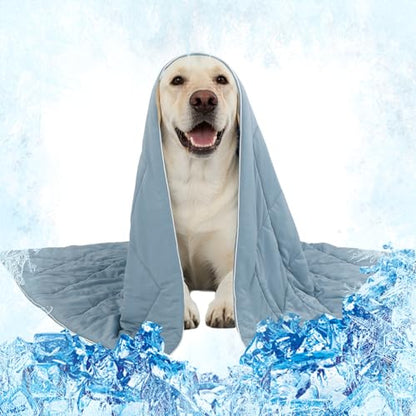40x60in Large Cooling Blanket for Dogs - Machine Washable Soft Blanket with Q-MAX>0.4, Fits Medium Large Dogs, Summer Cooling Mat for Dog Kennel Car Seat Indoor Furniture Couch Sofa Protector - size: 40x60in