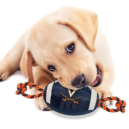 Pets First NCAA Nylon Football Dog Toy - color: Virginia Cavaliers