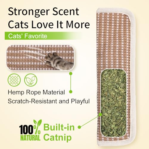PAZ'S GIFT Cat Toy Kicky Pillow with Catnip, Interactive Indoor Scratching Design for Claw and Teeth Sharpening
