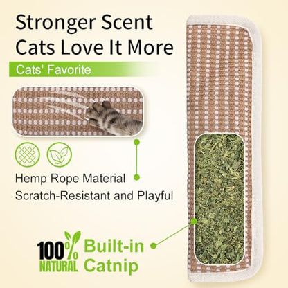 PAZ'S GIFT Cat Toy Kicky Pillow with Catnip, Interactive Indoor Scratching Design for Claw and Teeth Sharpening