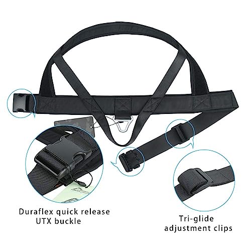 EXCELLENT ELITE SPANKER No Pull Dog Harness Padded Military Patrol Vest Adjustable Nylon Small Service Walking Dog Harness with Handle for Training Running(BLK-L) - color: BLK, size: L-(Chest 31.5-43")