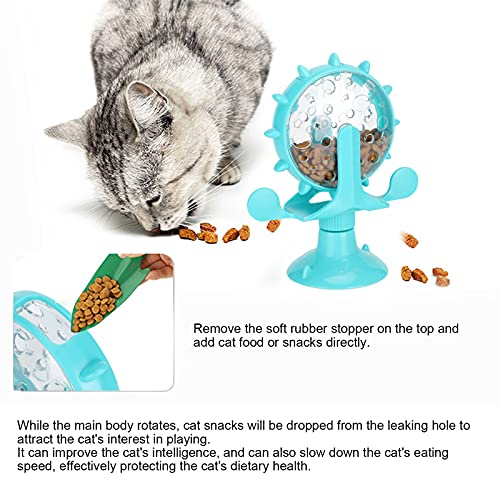 GLOGLOW Interactive Feeder – Adjustable Treat Dispensing Cat Toy, Slow Feeder for Digestion, BPA-Free Plastic, Lightweight & Dishwasher Safe, Blue - color: blue