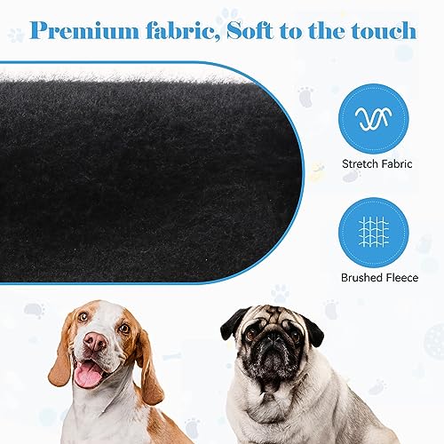 Dog Hoodie Dog Sweaters for Large Dogs,Pet Sweater Soft Solid Brushed Fleece Pet Clothes Pet Hoodie Sweatshirt with Pocket(Black-L) - color: Black, size: Large