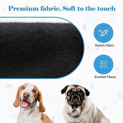Dog Hoodie Dog Sweaters for Large Dogs,Pet Sweater Soft Solid Brushed Fleece Pet Clothes Pet Hoodie Sweatshirt with Pocket(Black-L) - color: Black, size: Large