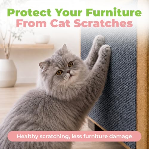 Best Pet Supplies Catify Cat Scratcher, Fun Interactive Scratchers, Posts, Poles, Claw Safe, Furniture Saver Indoor Play Support Natural Cat Behaviors Heavy Duty - Gray, 78.7 x 15.8 - color: Gray Mat - 78.7 x 15.8"