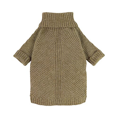 Fitwarm Thermal Knitted Dog Sweater Doggy Winter Coat Pet Clothes Doggie Turtleneck Jacket Puppy Outfits Cat Sweatsuit Sage Green Small - color: Sage Green, size: Small
